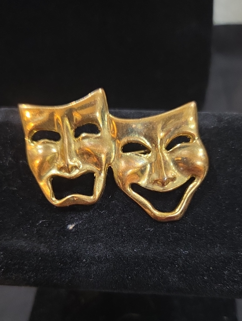 Goldtine Theater Mask Brooch